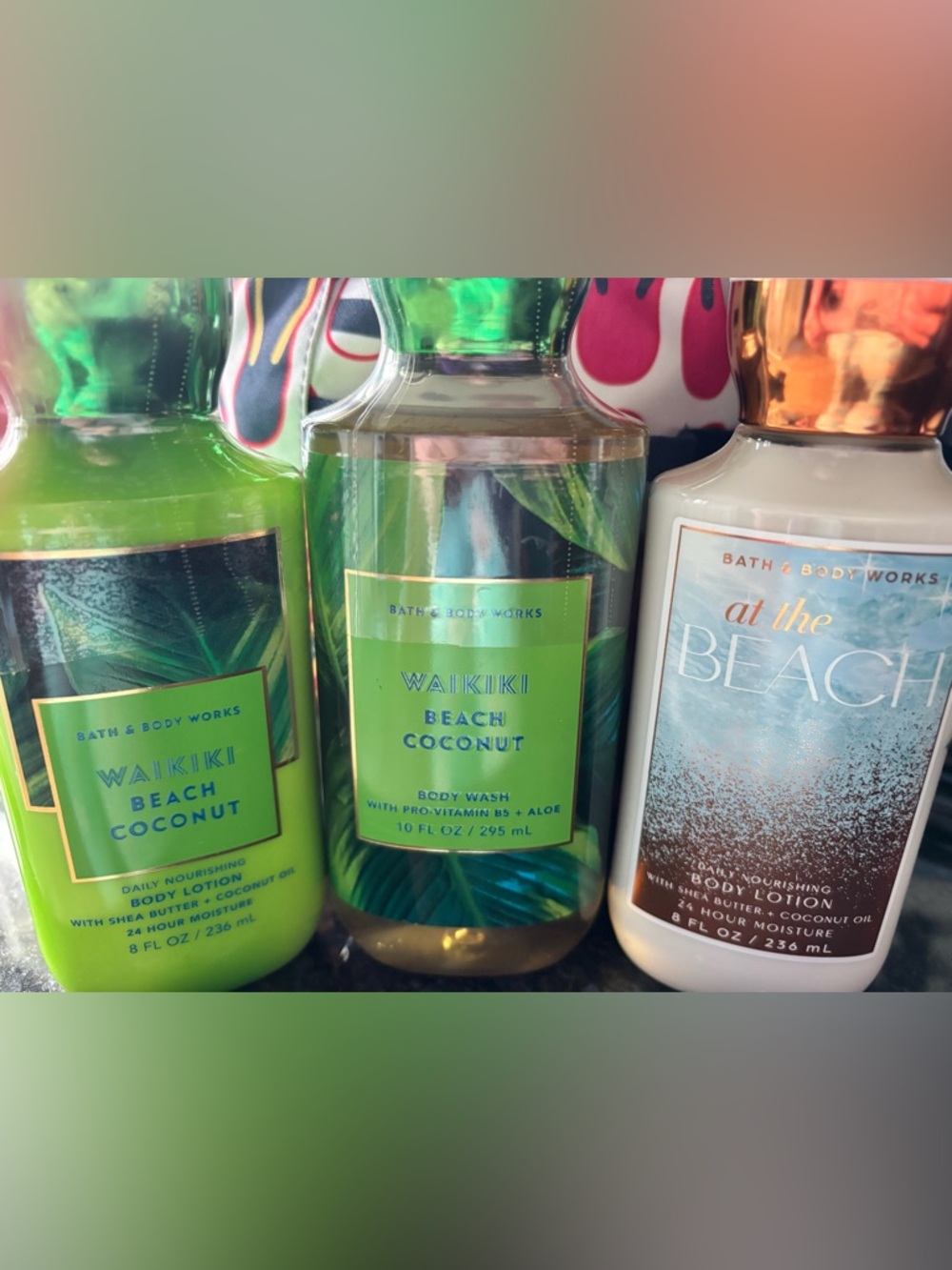 NEW Bath & Body Works, Waikiki Beach coconut lotion+ shower+ at the beach lotion